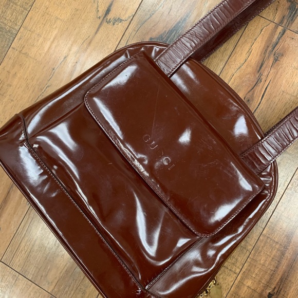 Vintage Handbags - Vintage maroon Gucci Handbag